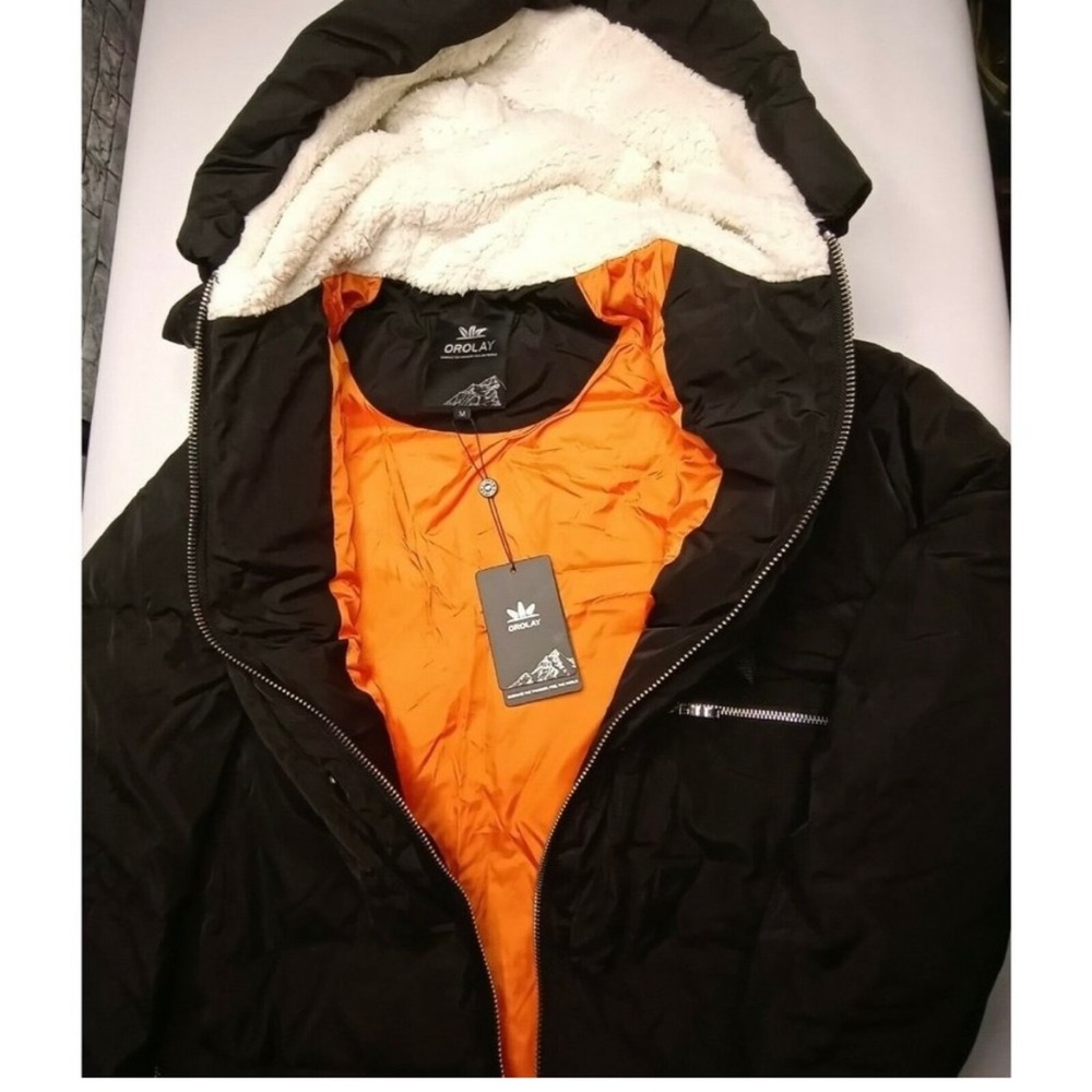 NWT- Orolay Black Thickened Hooded Jacket
